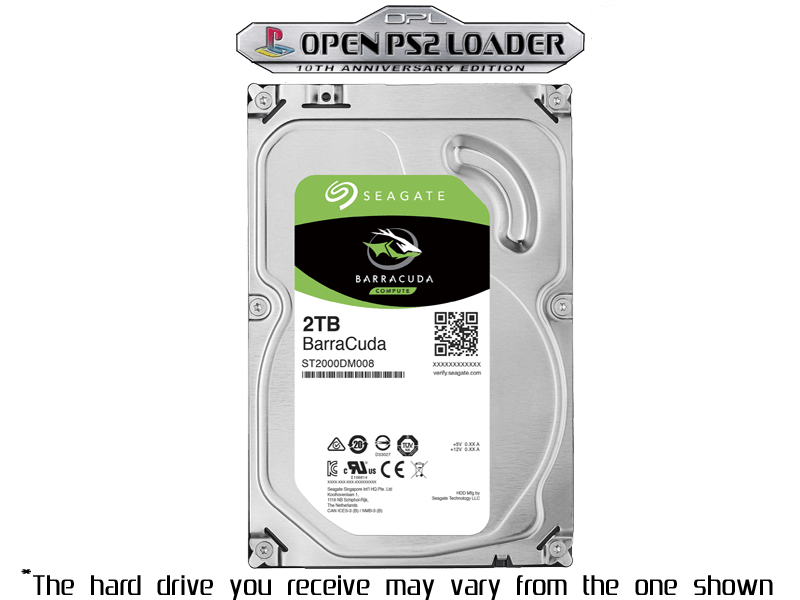 2TB Modded PS2 Bundle - 100s of PS2 Titles - 1000s of Titles - Retro Modd