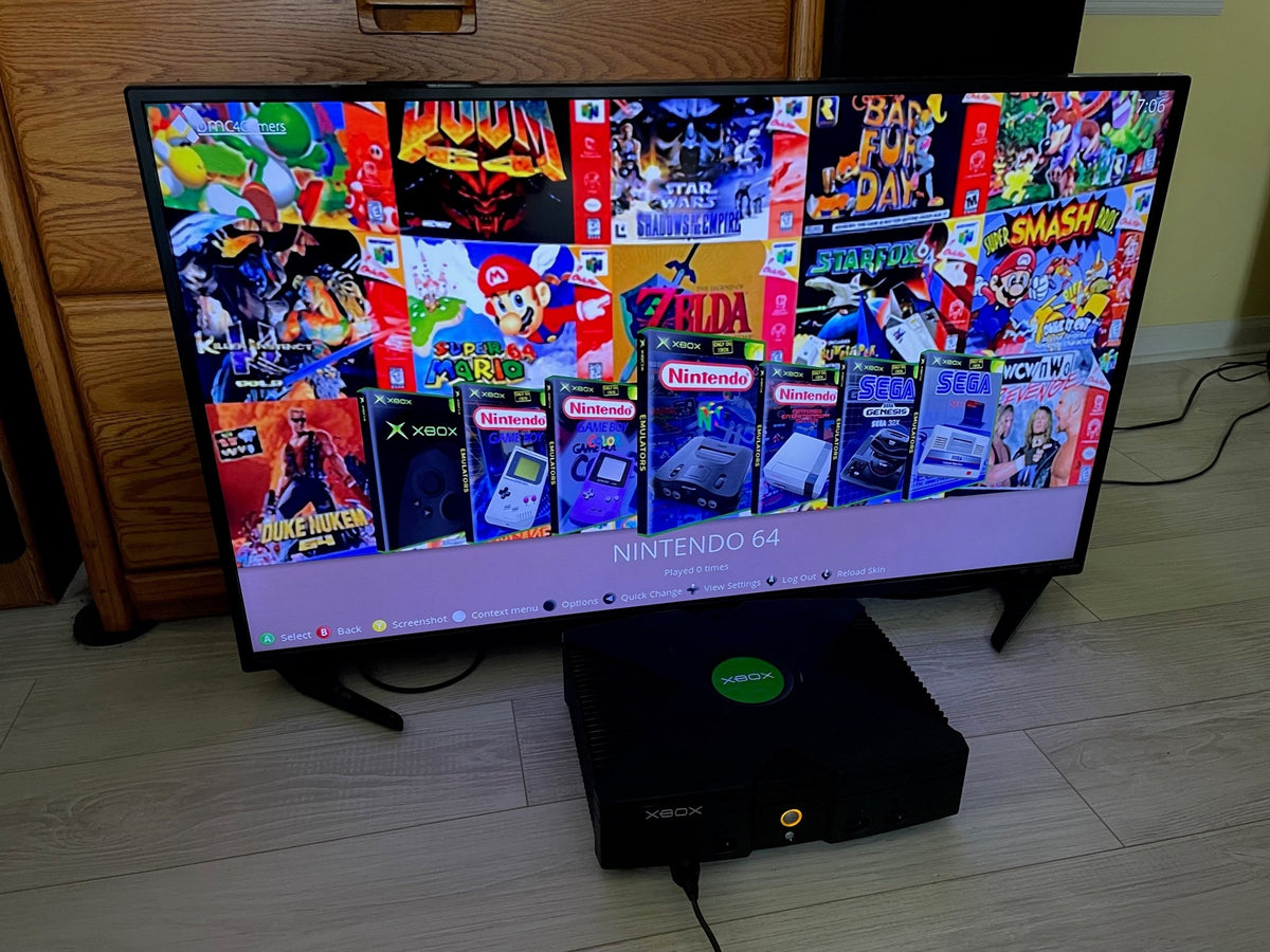 8TB Cerbios Modded Xbox - 2 OEM Controllers HDMI AC - All US Xbox Titles 80,000+ Titles - Retro Modd