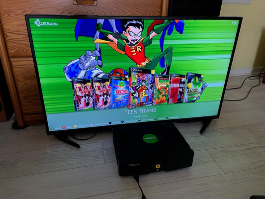8TB Cerbios Modded Xbox - 2 OEM Controllers HDMI AC - All US Xbox Titles 80,000+ Titles - Retro Modd