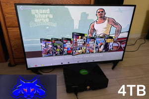 8TB Cerbios Modded Xbox - 2 OEM Controllers HDMI AC - All US Xbox Titles 80,000+ Titles - Retro Modd
