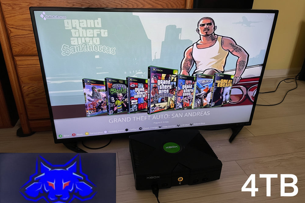 8TB Cerbios Modded Xbox - 2 OEM Controllers HDMI AC - All US Xbox Titles 80,000+ Titles - Retro Modd