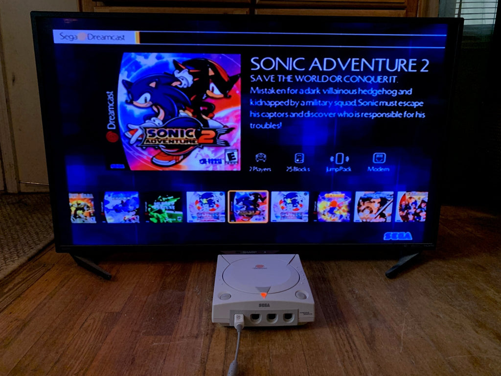 Modded Dreamcast Console HDMI Bundle - All US Dreamcast Titles - 1000s of Titles - GDEMU w/ 256GB Card - Controller VMU HDMI AC - Retro Modd