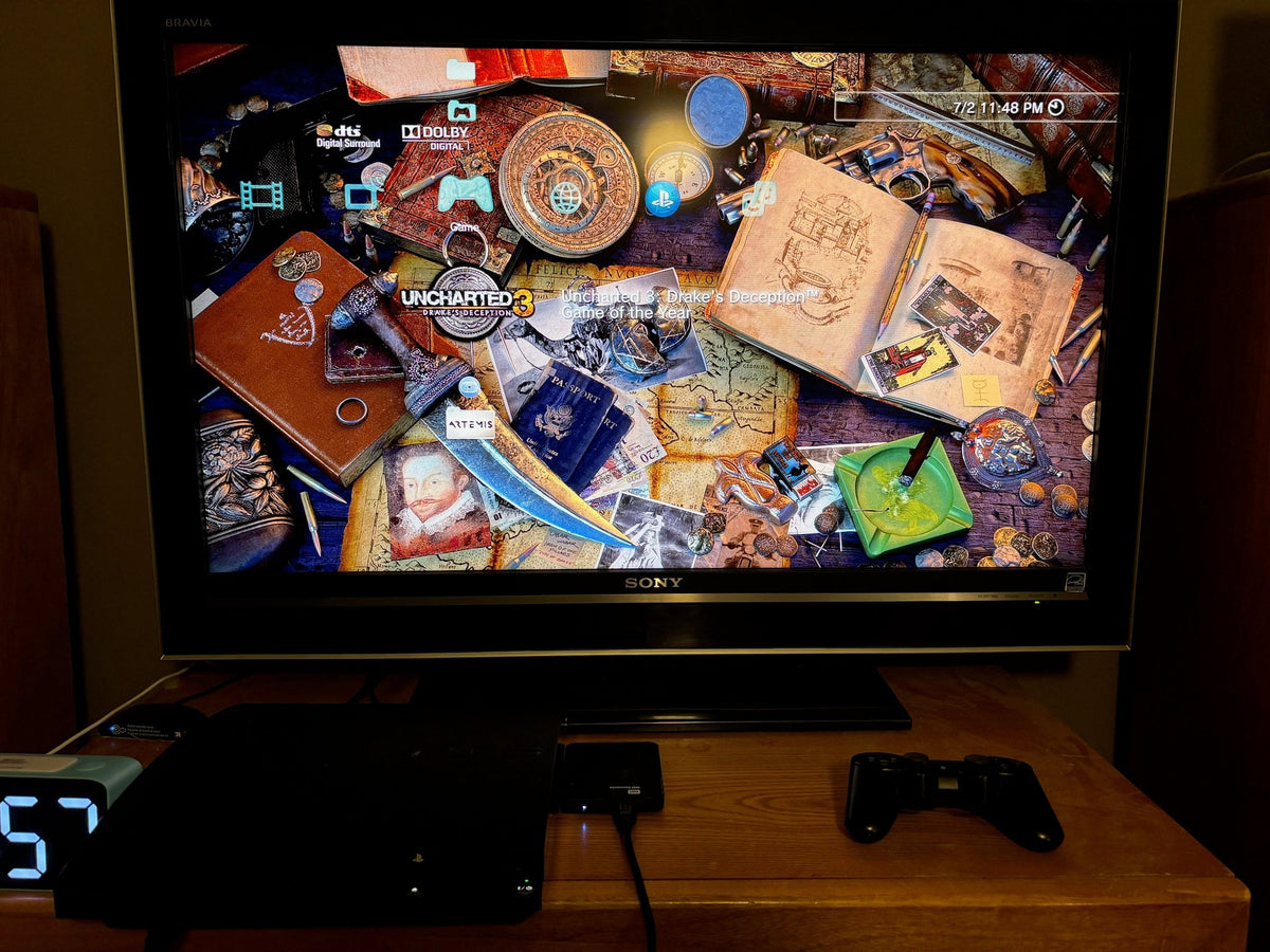 Modded PS3 - 100+ PS3 PS2 & PS1 Titles - 2TB Ext & 1TB Int HDD